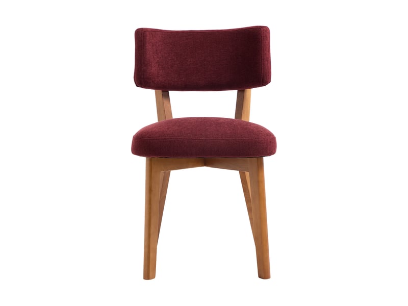 Lot de 2 chaises en tissu coloris rouge chaise rouge - Conforama A