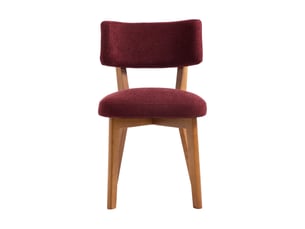 Lot de 2 chaises en tissu coloris rouge