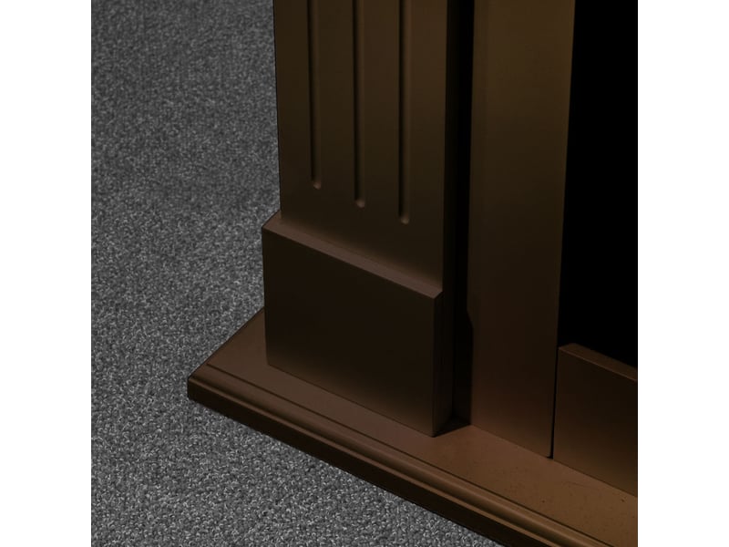  Cambridge - cadre de cheminée 110 x 100 x 36 cm, revêtement décoratif en mdf, finition noyer  - Conforama E