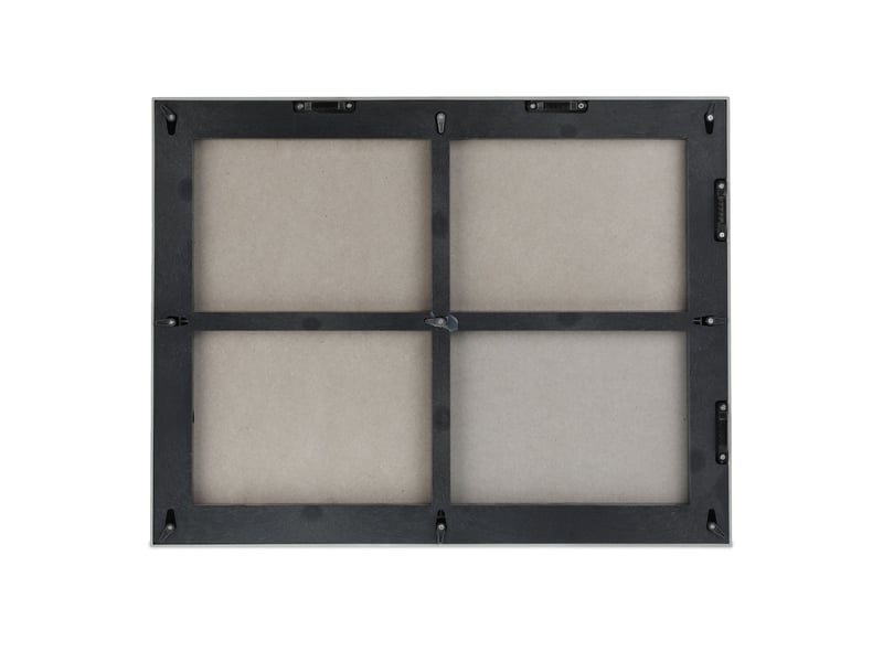  Cadre photo pêle-mêle moderne 44 x 33,5 x 3 cm pour 4 photos en plastique noir 13_0010590  - Conforama D