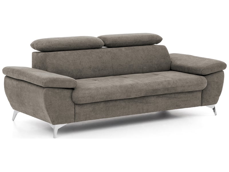 Canapé droit 3 places en tissu ALLY 2 coloris sable - Conforama C