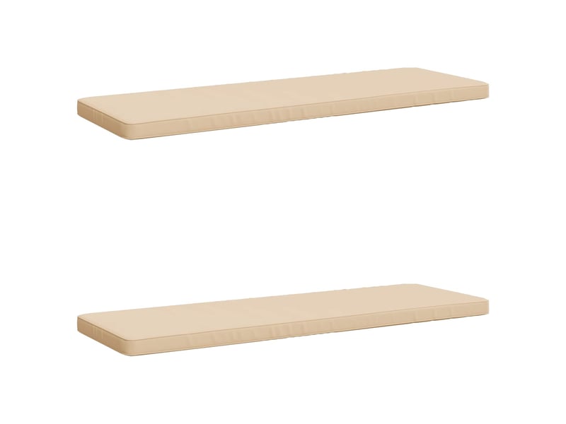  Lot de 2 coussins de banc, coussins d'assise vught 100 % polyester crème cf57963  - Conforama A