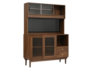 Buffet 4 porte(s) 2 tiroir(s) evarich - 117 cm coloris bois foncé