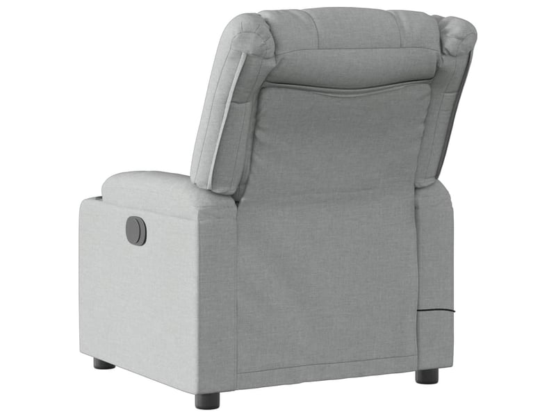 Fauteuil de massage inclinable électrique gris clair tissu shl53648 - Conforama E