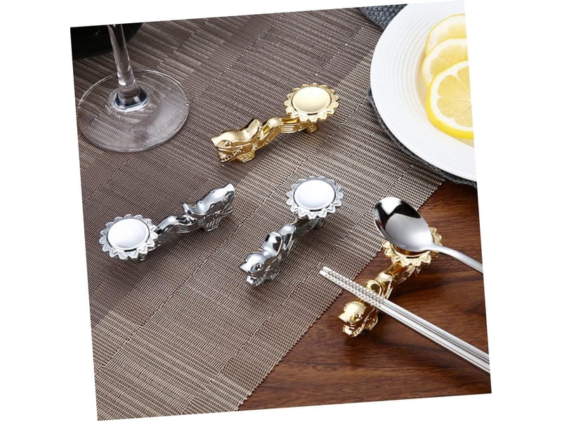  Porte-baguettes en alliage de zinc dragon support pour cuillères et fourchettes couleur unie élégant pour table à manger organiser ustensiles  - Conforama E