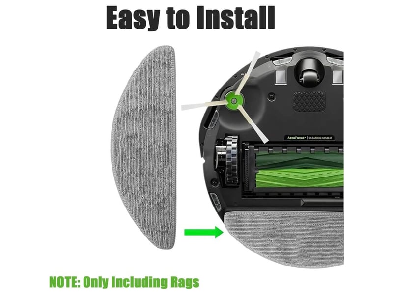  Lot de 8 serpillères de rechange pour irobot roomba combo i8, i8+, i5, i5+, j5, j5+ aspirateur，noyau d'eau combo j5j7  - Conforama D