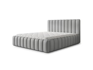 Lit coffre 160x200 cm <strong>MASSENO</strong> <strong></strong> coloris gris
