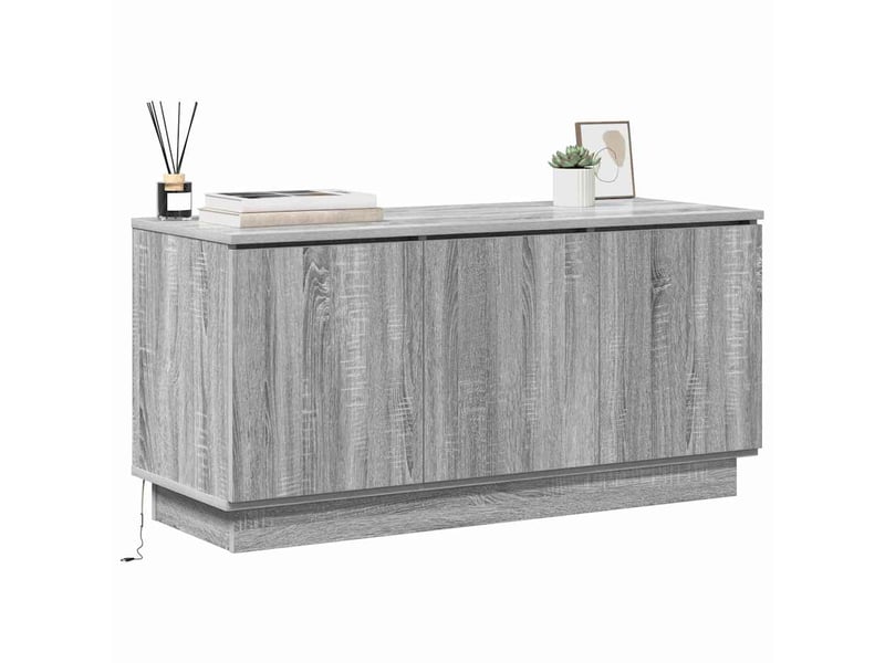  Meuble tv - banc tv - meuble de rangement 100 x 38 x 49 cm gris sonoma bois d'ingénierie  - Conforama C