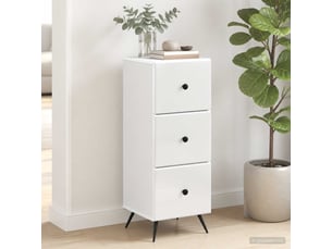 Armoire à tiroirs, rangement bureau blanc 33 x 34,5 x 90 cm bois d'ingénierie shl7684