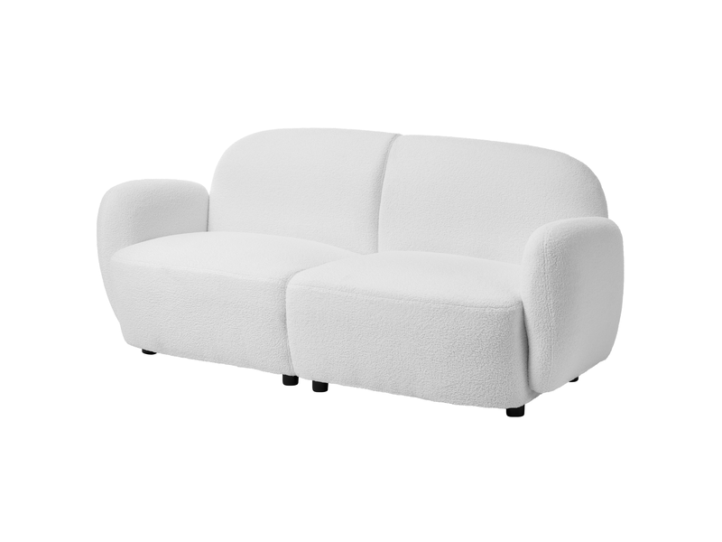  Canapé 3 places jule bouclé blanc cassé  - Conforama E