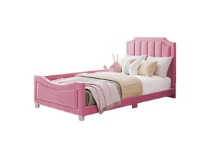 Lit simple 90x200 cm    coloris rose