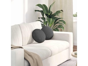 Lot de 2 coussins de siège, coussins décoratifs tissu en velours côtelé gris foncé cf59804