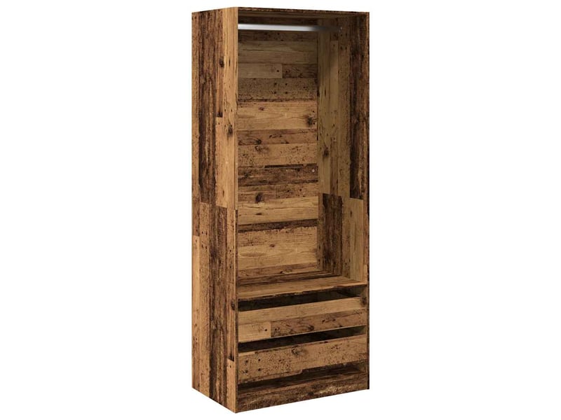  Garde-robe, armoire de rangement vieux bois 80x50x200 cm bois d'ingénierie shl80971  - Conforama A