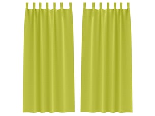 Lot de 2 rideaux occultants, rideaux black-out avec anneaux vert 260 x 140 cm cf44818