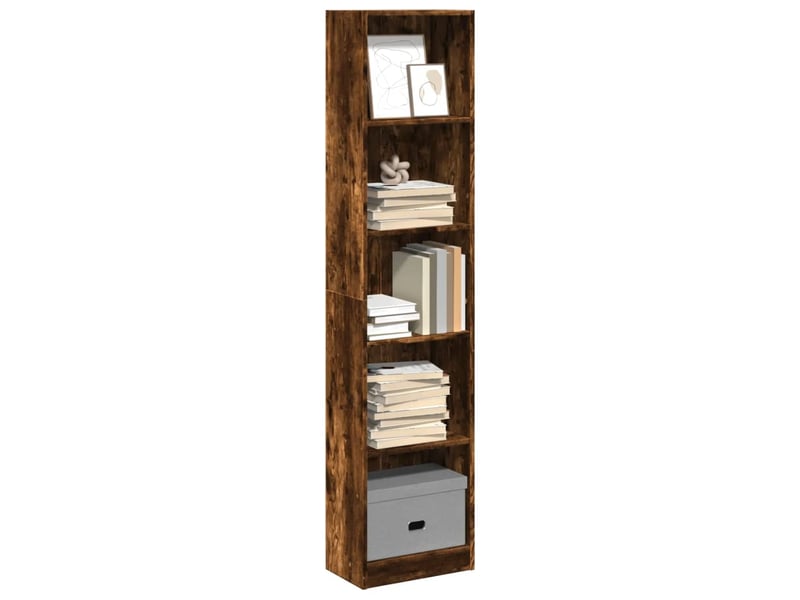  Bibliothèque, étagère de rangement chêne fumé 40x24x176 cm bois d'ingénierie  - Conforama B