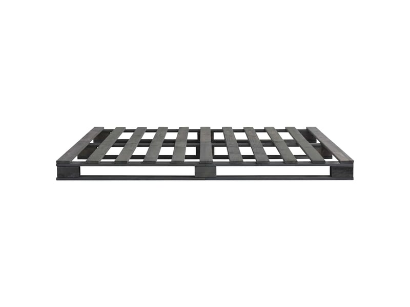  Lit double- lit adulte -  cadre de lit de palette sans matelas gris 180x200cm bois massif  - Conforama C