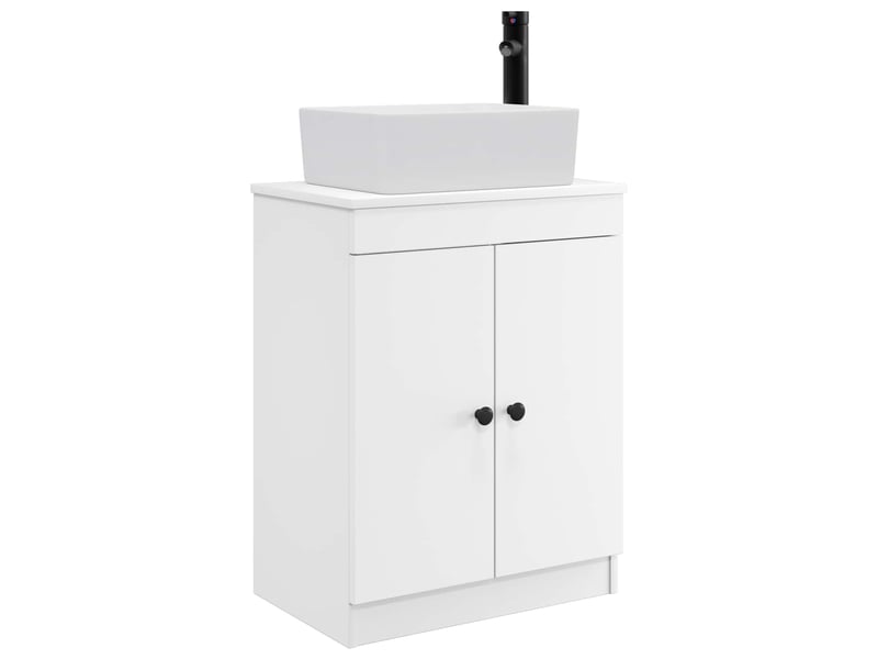 Meuble de salle de bain avec évier blanc 54x35x83 cm shl2186 - Conforama A
