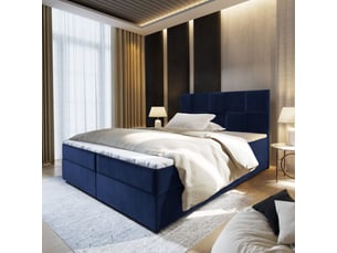 Lit avec rangement 160x200 cm <strong>MASSENO</strong> <strong></strong> coloris bleu