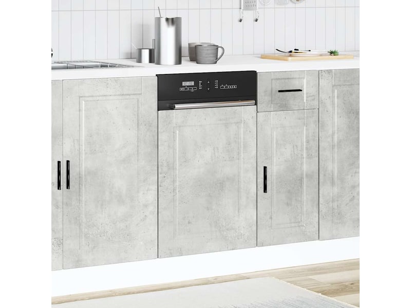  Panneau de lave-vaisselle gris béton 45x1,5x57cm  - Conforama C