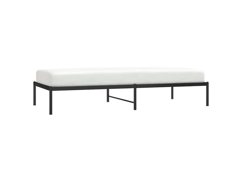  Lit simple- lit adulte -  cadre de lit métal sans matelas noir 90x200 cm  - Conforama C