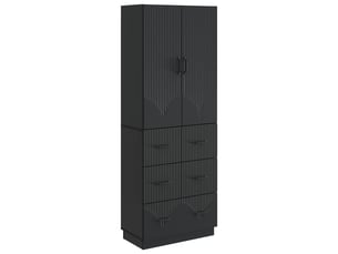 Armoire <strong></strong> <strong></strong> coloris noir largeur 66 cm