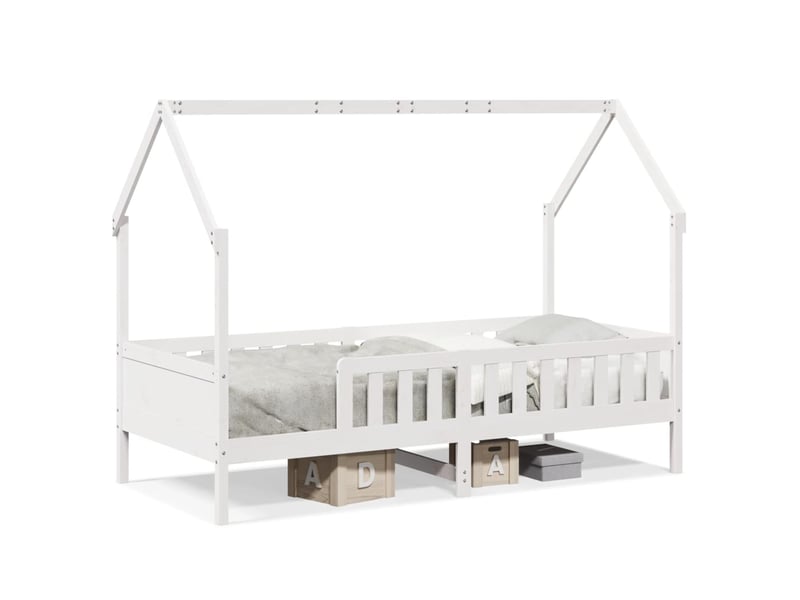  Cadre de lit d'enfants - lit jeune forme de maison sans matelas pin  - Conforama A