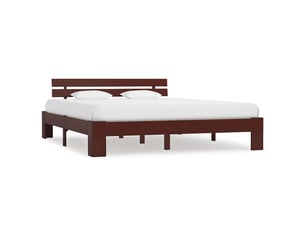 Lit 2 places 160x200 cm coloris marron