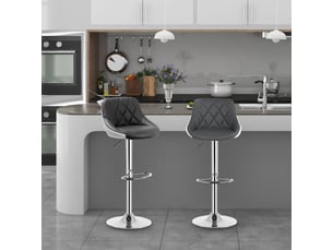 tabouret de bar assise réglable en hauteur  <strong>B10722</strong>  - gris vendu 1373_2