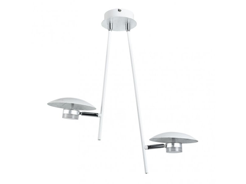  Fabrilamp ciudad del cabo, suspension, moderne, led, 12 w, 1080 lm, 4000 k, blanc-argenté, 52 x 49 x 15 cm 153692074 - Conforama A