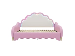 Lit banquette 140x200 cm MAISONORA coloris rose