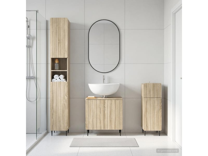 Ensemble de meuble de salle de bain 3 pièces zwolle cf63530 - Conforama B