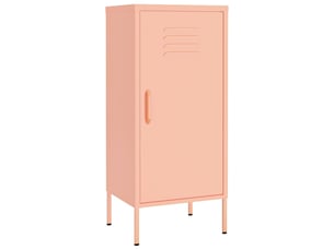 Armoire de rangement, rangement bureau rose 42,5x35x101,5 cm acier