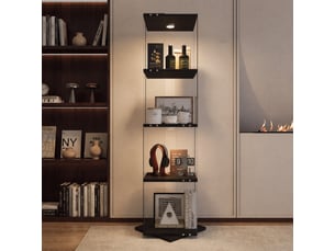 Vitrine coloris noir  <strong></strong> <strong></strong> - 38 cmx160 cm