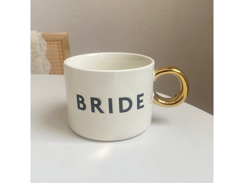  Mug en céramique, lettres ba, anse dorée, 450 ml  - Conforama B