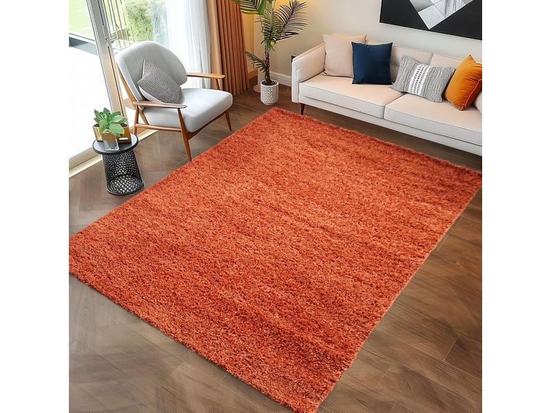 Shaggy - tapis uni à poils longs - terra 120 x 170 cm LIFE1201701500TERRA - Conforama B