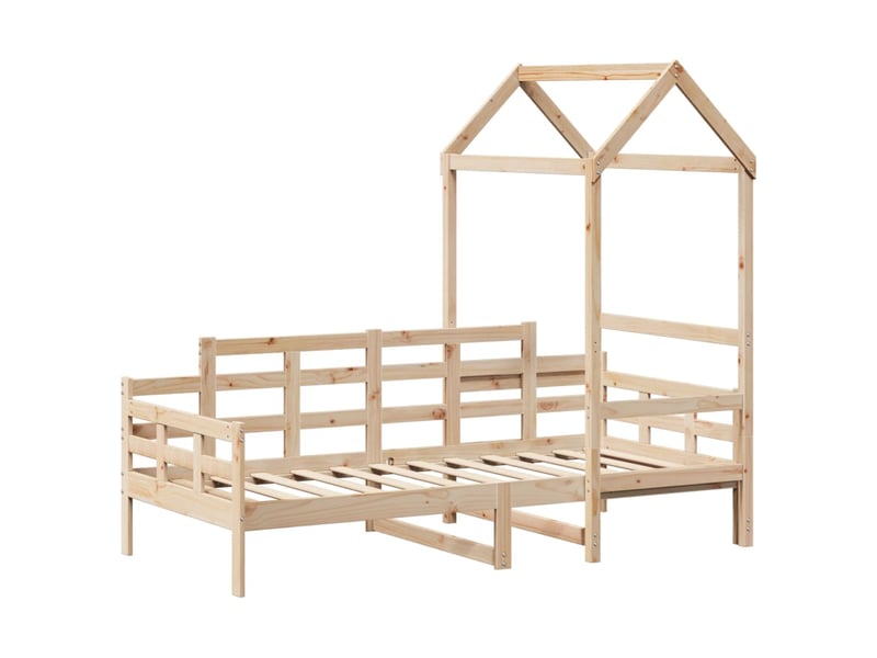 Lit simple- lit adulte - lit de jour avec toit sans matelas 80x200 cm bois massif - Conforama B