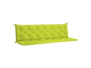 Coussin de banc de jardin, coussin d'assise vert vif 200x(50+50)x7cm tissu oxford cf52878