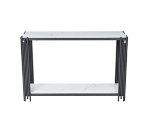 Table basse rectangulaire coloris bicolore KOVIEA - 33.5 cmx123.5 cm