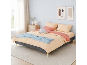 Sommier cadre à lattes 160x200 cm <strong>OKWISH</strong> <strong></strong> épaisseur 14 cm  vendu sans tête de lit
