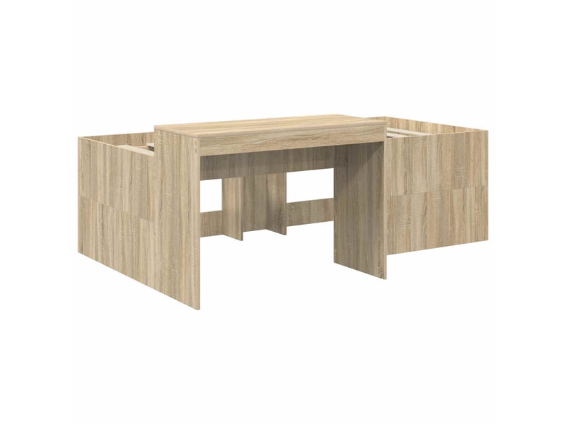  Lit haut pour enfants - lit jeune avec bureau chêne sonoma 80 x 200 cm  - Conforama C