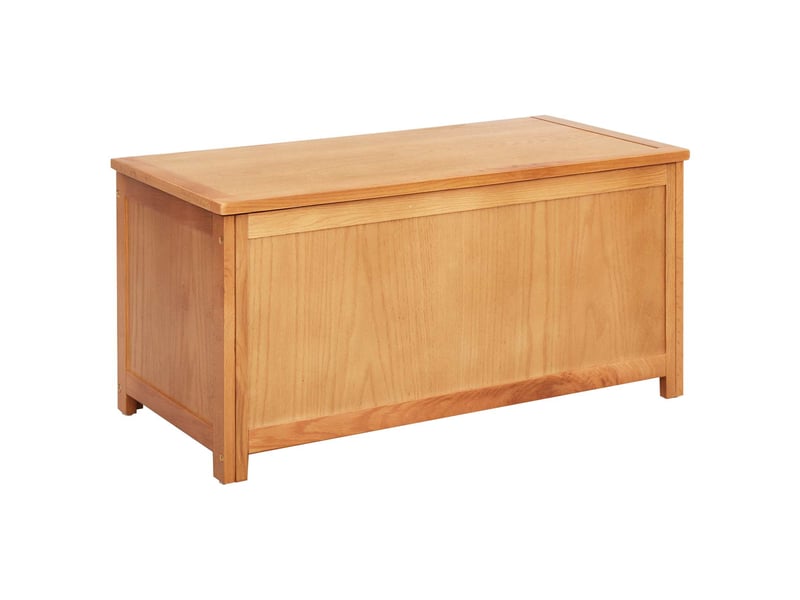  Boîte de rangement, coffre de rangement 90x45x45 cm bois de chêne massif  - Conforama A