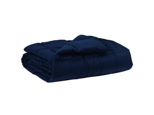 Duvet - couette complet toute l'année 140 x 220 cm 4 saisons bleu foncé