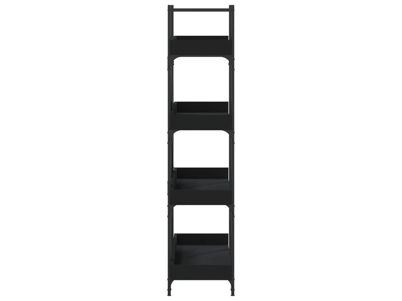  Bibliothèque à 4 niveaux, armoire à livres noir 100x33x145,5 cm bois d'ingénierie  - Conforama E