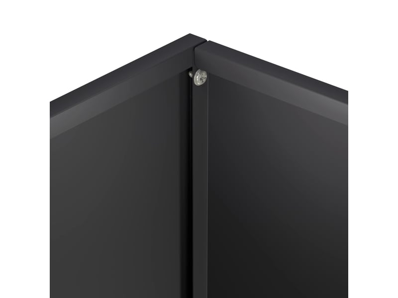  Jardinière - cache-pot de jardin noir 50 x 30 x 75 cm acier laminé à froid  - Conforama E