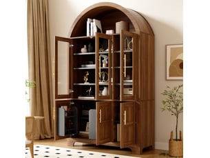 Buffet 6 porte(s) 0 tiroir(s) <strong>MODFU</strong> <strong></strong> - 110 cm coloris bois foncé