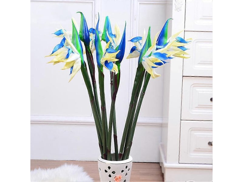 Décoration de mariage strelitzia reginae oiseau de paradis plante artificielle fleur artificielleorange - Conforama E