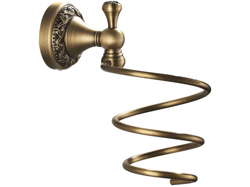 Panier de rangement pour papier toilette de style antique, support mural pour sèche-cheveux en laiton, accessoires de salle de bain - Conforama A