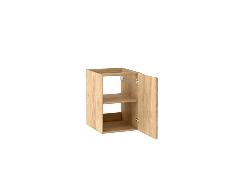 Ensemble salle de bain avec étagère et plan novo l.120 cm effet chêne hikora - Conforama W