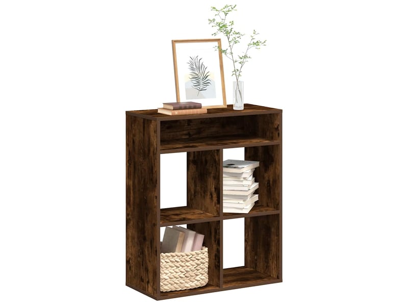  Bibliothèque, étagère de rangement chêne fumé 66x31x80 cm bois d'ingénierie  - Conforama B