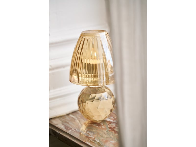  Photophore design en cristal célian 18cm champagne  - Conforama C